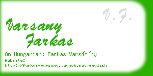 varsany farkas business card